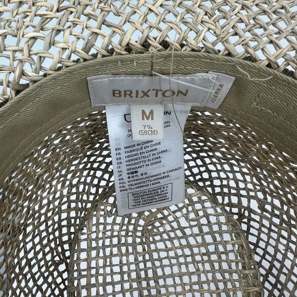 NWOT Brixton Joanna Straw Sun Hat Beige Womens Medium 7 1/4 - Picture 2 of 3